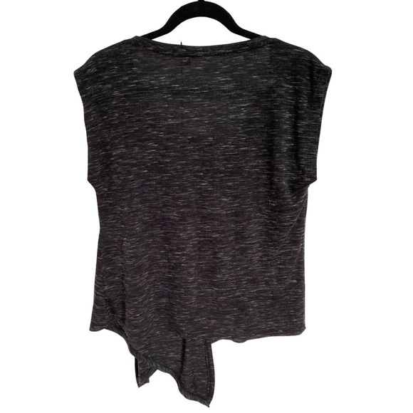Heather Black Asymmetrical Top - Picture 2 of 3